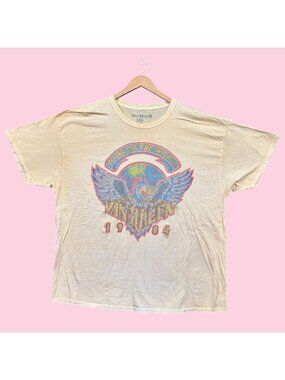 Van Halen Tour of The World 1984 Rock Band Oversized Tee L/XL